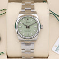Rolex Oyster Perpetual 31  277200 Pistachio 31mm Unworn 2026 Box and Papers (with Tags)