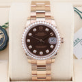 Rolex Datejust 31  278285RBR Chocolate Diamond 31mm Unworn 2022 Complete Set (with Tags)