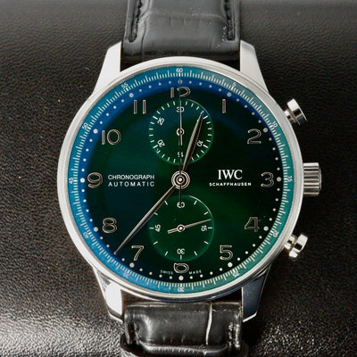 IWC Portuguese Chronograph Green Dial IWC371615