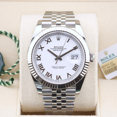 Rolex Datejust 41 White Roman Dial 126334