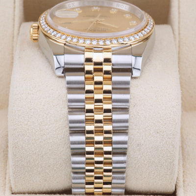 Rolex Datejust 36 Champagne Diamond Bezel 116243 Year: 2015