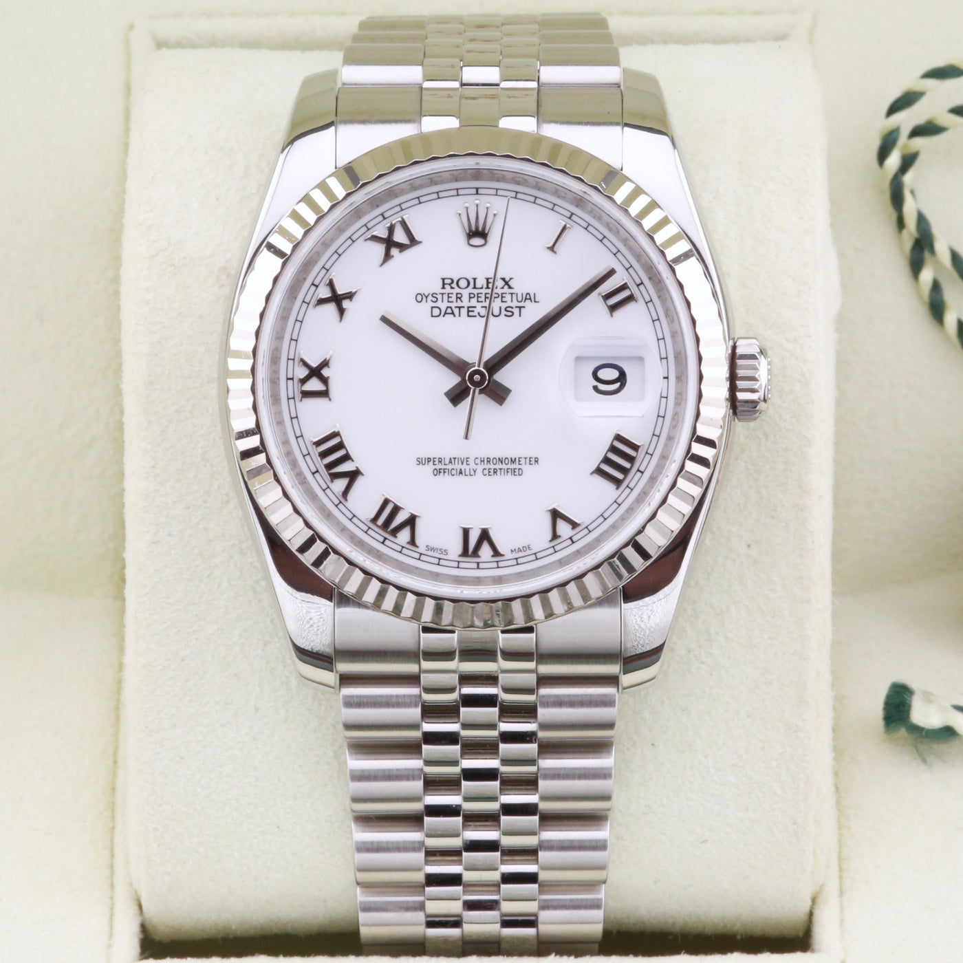Rolex Datejust 36 White Roman Dial 116234 Year: 2008