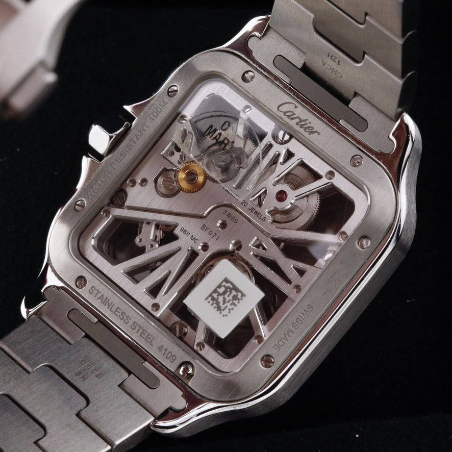 Cartier De Santos Steel Skeleton Openwork Dial WHSA0015 Year: 2022