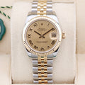 Rolex Datejust 31  178273 Champagne Roman Numerals 31mm Unworn 2016 Box and Papers