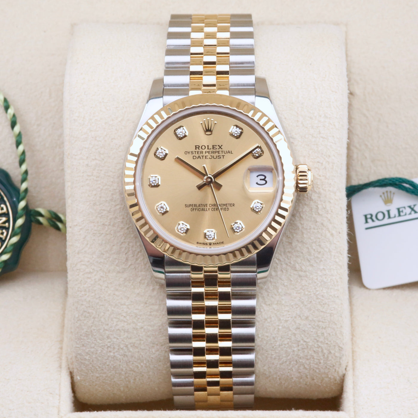 Rolex Datejust 31 Champagne Diamond Dial 278273 Year: 2022