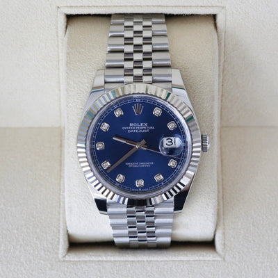 Datejust 41 Blue Diamond Dial 126334