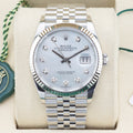 Rolex Datejust 36  126234 White Mother Of Pearl, Diamond Set 36mm Unworn 2025 Box and Papers (with Tags)