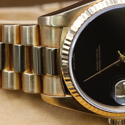 Rolex Day-Date 36 18038 Onyx Dial Year: 1984