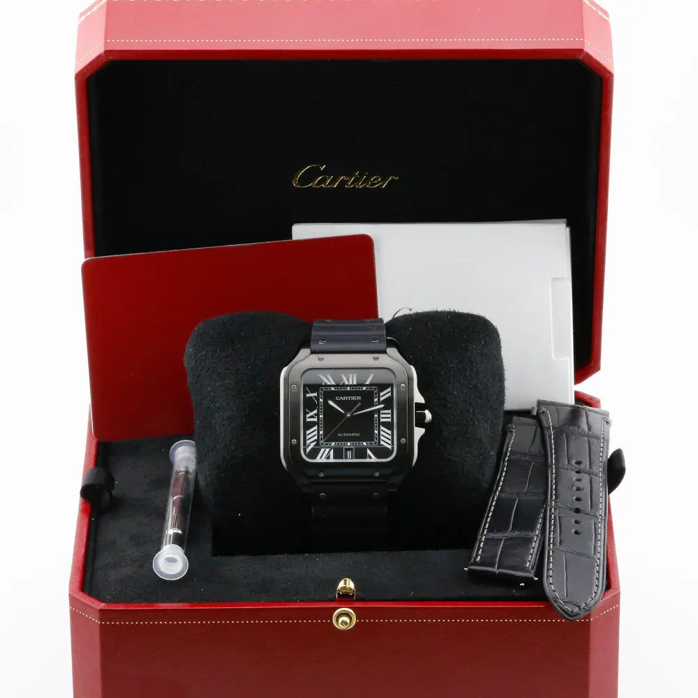 Cartier De Santos Black Dial ADLC WSSA0039 Year: 2023 - lbjwatches