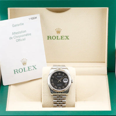 Rolex Datejust 36 Black Jubilee Dial 116234 Year: 2007