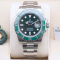 Rolex Submariner Hulk  116610LV Green Sunburst 40mm Unworn 2018 Box and Papers (with Tags)