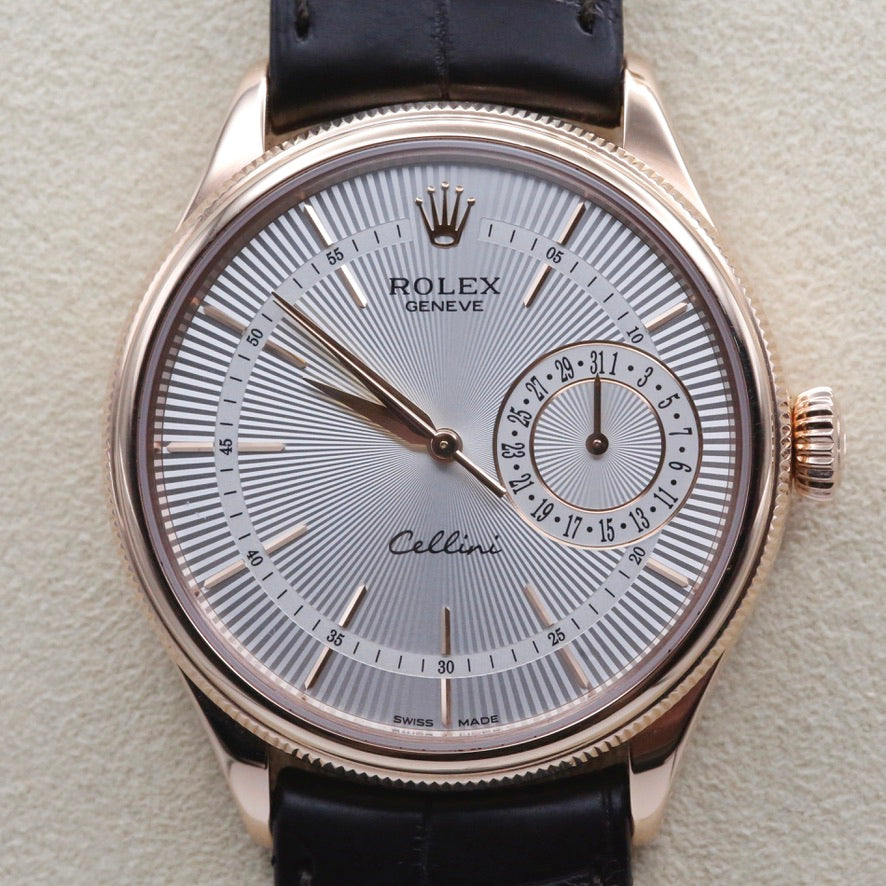 Rolex Cellini 50515 Silver Guilloche