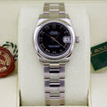 Rolex Datejust 31mm Black Roman 178240 2008