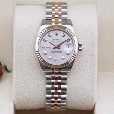 Rolex Datejust 26 Silver Diamond Dial 179171 Year: 2013