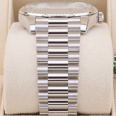 Rolex Day-Date 40 Platinum Ice Blue Baguette Dial 228236 Year: 2025