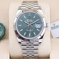Rolex Datejust 41  126334 Mint Green 41mm Unworn 2026 Complete Set
