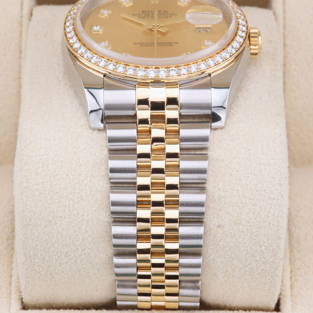 Rolex Datejust 36 Champagne Diamond Bezel 116243 Year: 2015