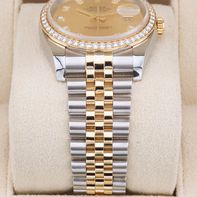 Rolex Datejust 36 Champagne Diamond Bezel 116243 Year: 2015