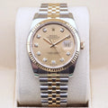 Rolex Datejust 36 Champagne Diamond Dial 116233 Year: 2014