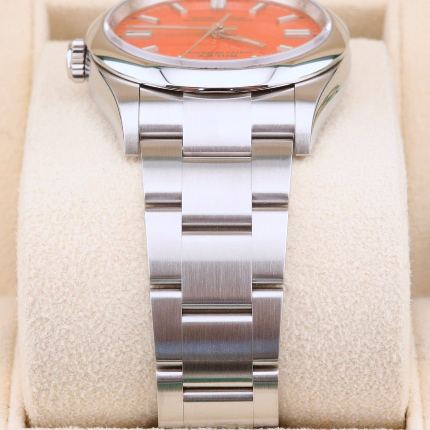 Rolex Oyster Perpetual 36 Coral Red Dial 126000 Year: 2021