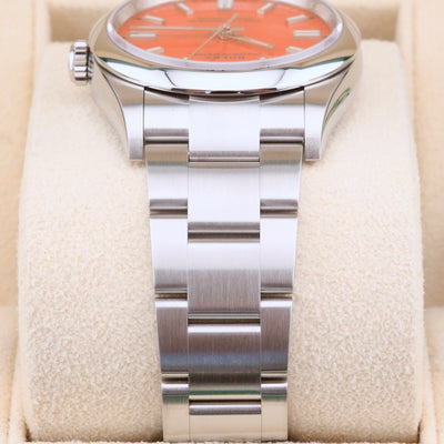 Rolex Oyster Perpetual 36 Coral Red Dial 126000 Year: 2021