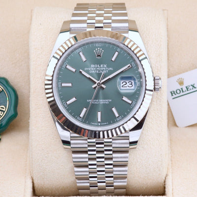 Rolex Datejust 41 Mint Green Dial 126334 Year: 2024