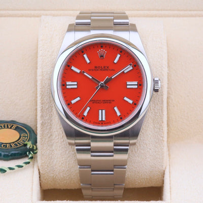 Rolex Oyster Perpetual 41 Coral Red 124300