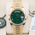 Rolex Day-Date 40 Flat Green Dial 228238 Year: 2026