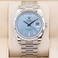 Rolex Day-Date 40 Platinum Ice Blue Baguette Dial 228236 Year: 2025