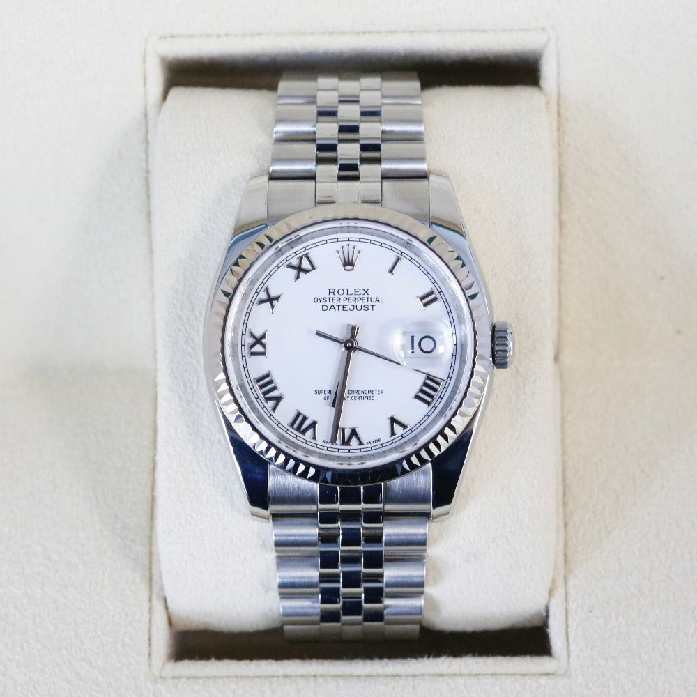 Rolex Datejust 36 White Roman Dial 126234