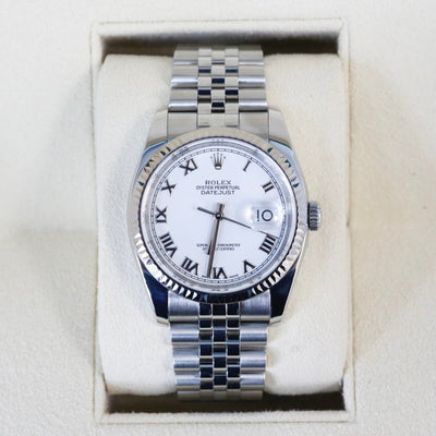 Rolex Datejust 36 White Roman Dial 126234