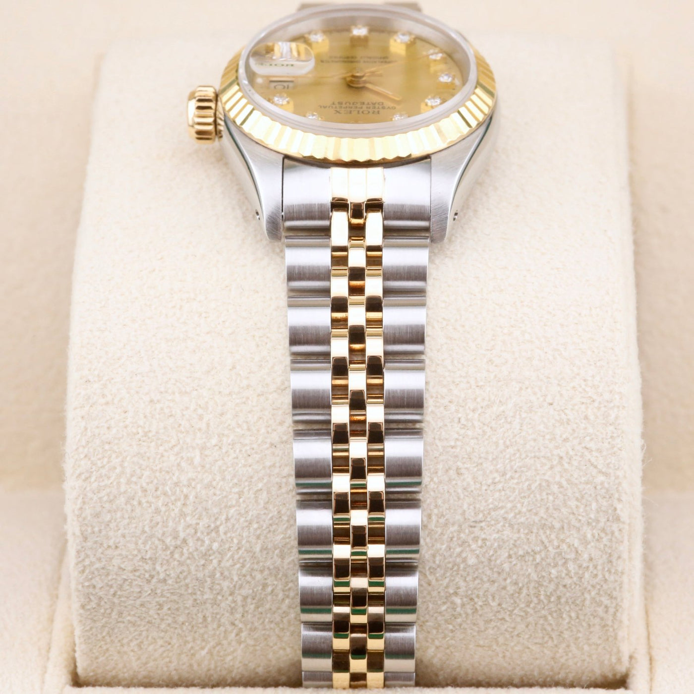 Rolex Datejust 26 Champagne Diamond Dial 69173 