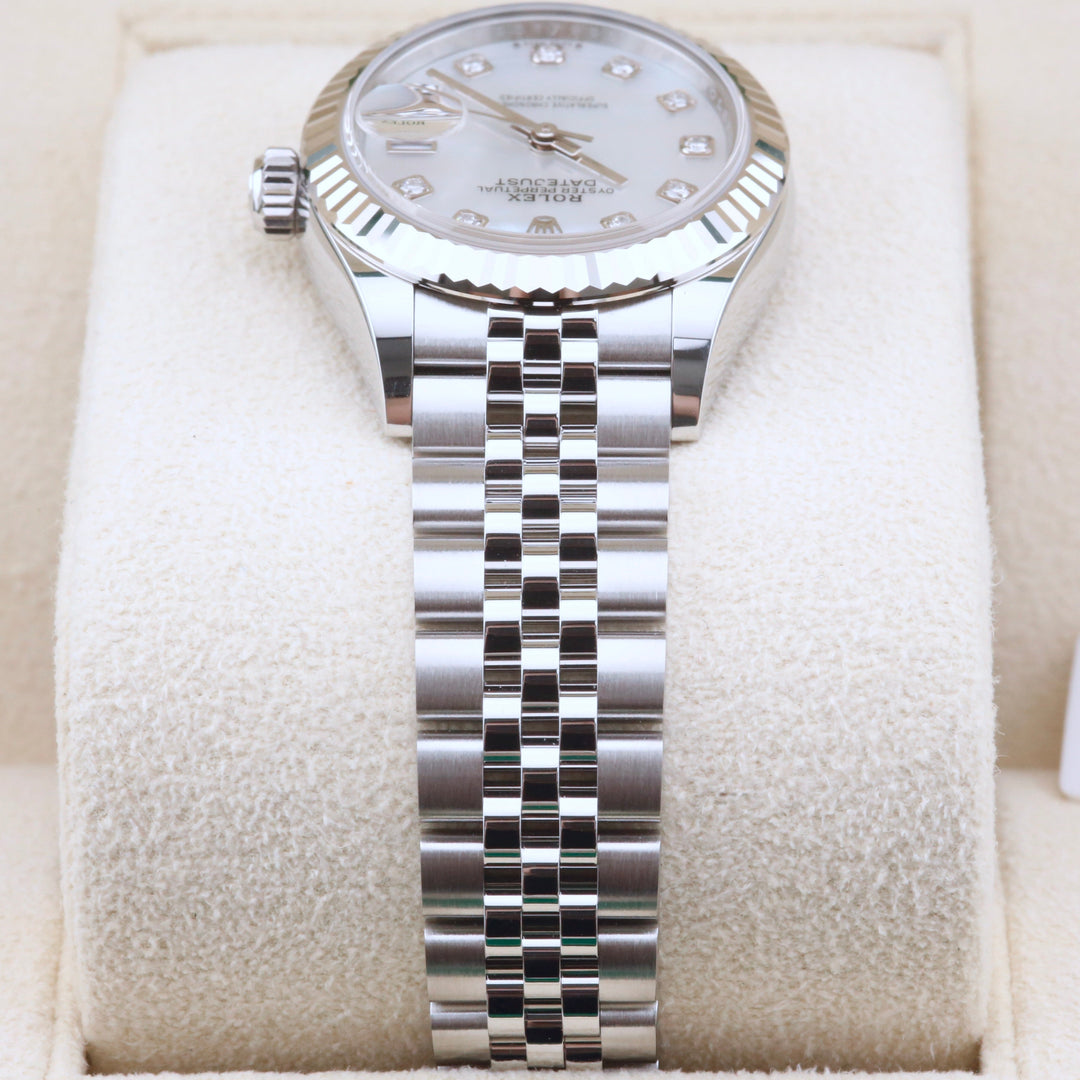Rolex Datejust 28 White Mother of Pearl Diamond Dial 279174 Rolex Datejust 28 White Mother of Pearl Diamond Dial 279174