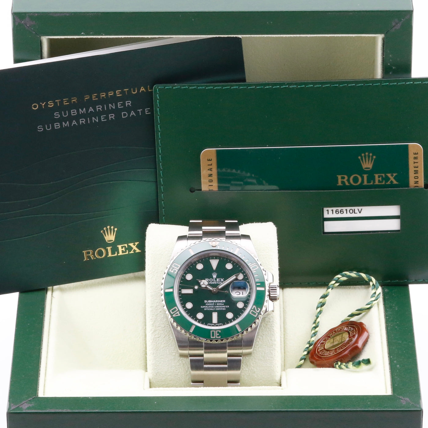 Rolex Submariner Hulk 116610LV Year: 2018