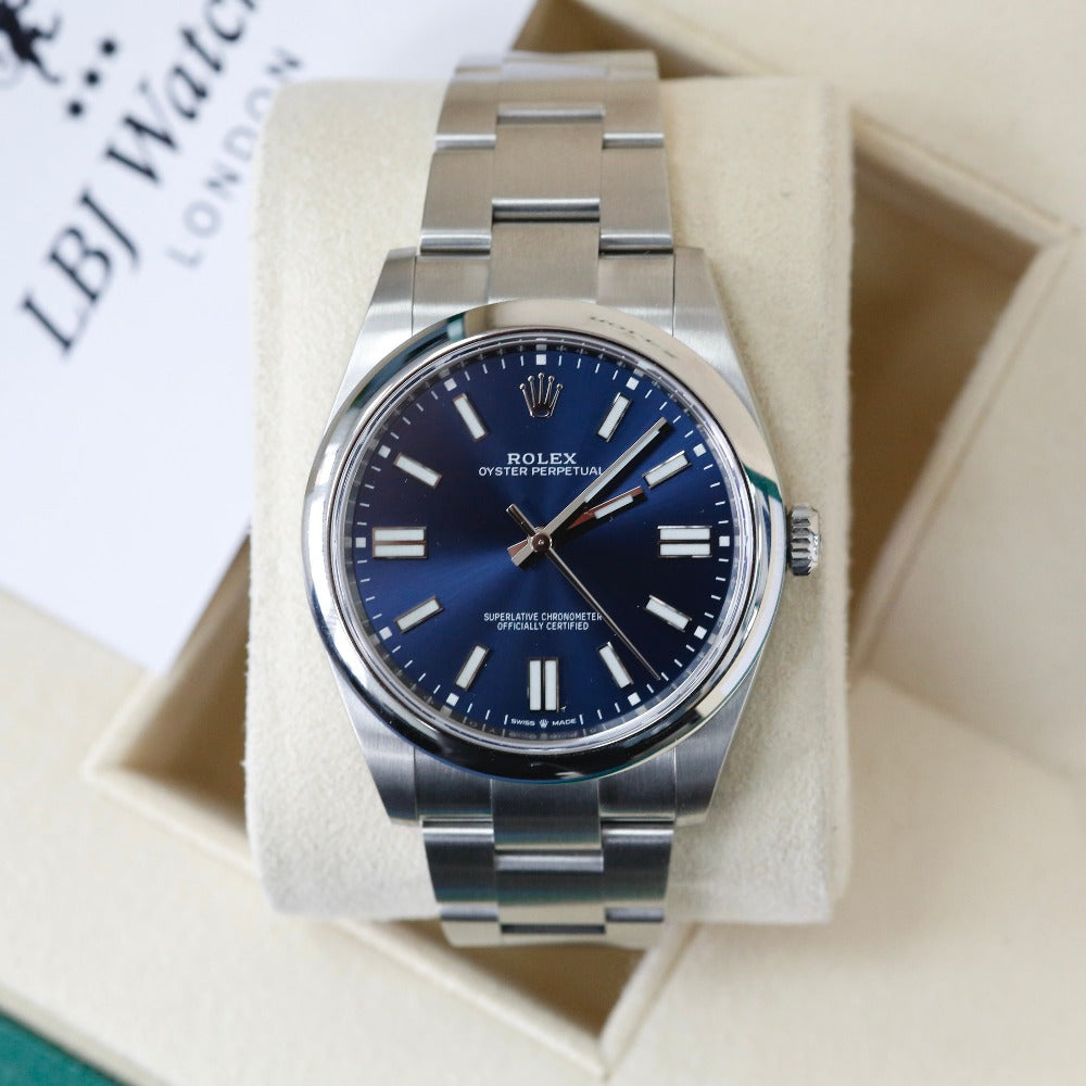 Rolex Oyster Perpetual Blue Dial 41 124300