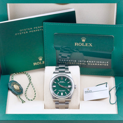 Rolex Oyster Perpetual 36 Green Dial 126000 Year: 2021