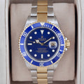 Rolex Submariner  16613 Blue 40mm Excellent  Box and Papers