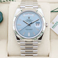 Rolex Day-Date 40  228236 Ice Blue Baguette 40mm Unworn 2025 Box and Papers (with Tags)
