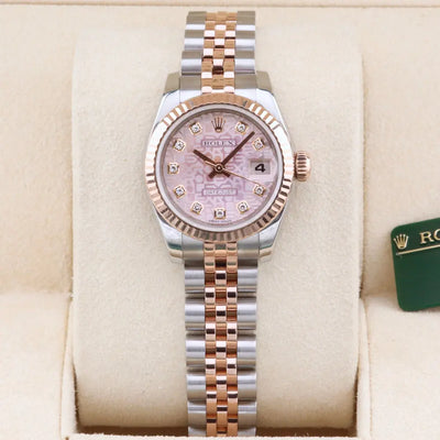 Rolex Datejust 26 Pink Jubilee Diamond Dial 179171 Year: 2012