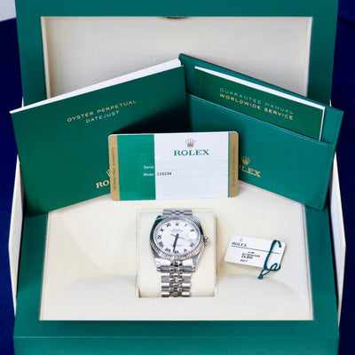 Rolex Datejust 36 White Roman Dial 126234