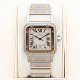 Cartier Santos Galbee  1566 White 29mm Unworn 2002 Box and Papers