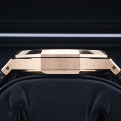Audemars Piguet Royal Oak Rose Gold Black Dial 15500OR Year: 2021