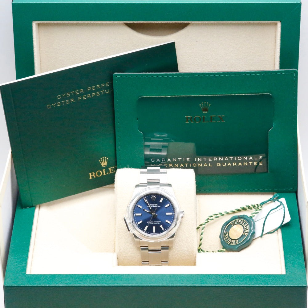 Rolex Oyster Perpetual 34 Blue Dial 124200