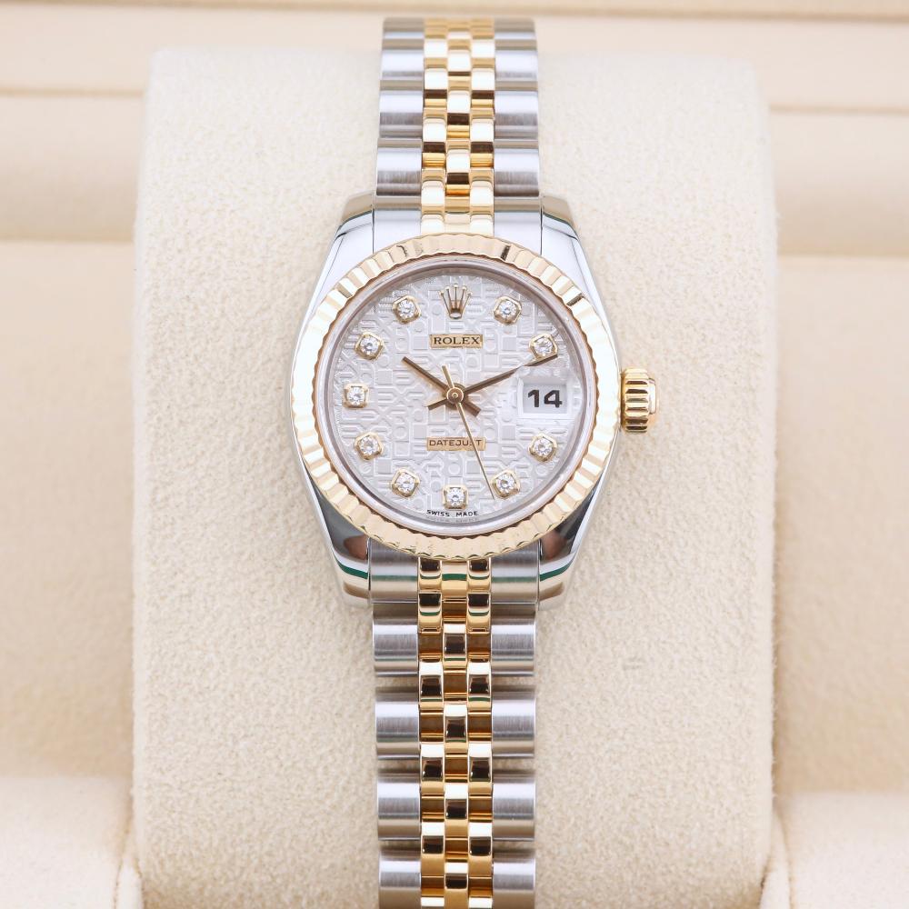 Rolex Datejust 26 Champagne Diamond Computer Dial 179173