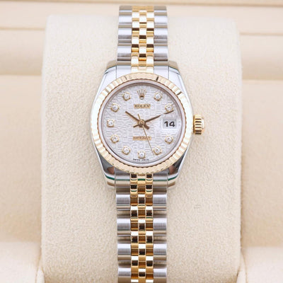 Rolex Datejust 26 Champagne Diamond Computer Dial 179173