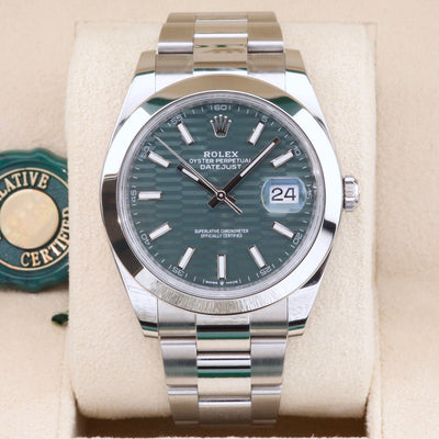 Rolex Datejust 41 Green Motif Dial 126300 Year: 2023