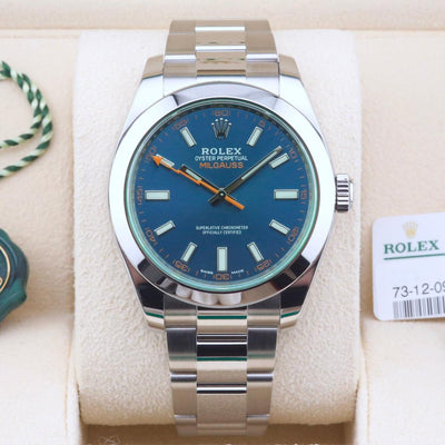 Rolex Milgauss 116400GV Blue Dial Year: 2020