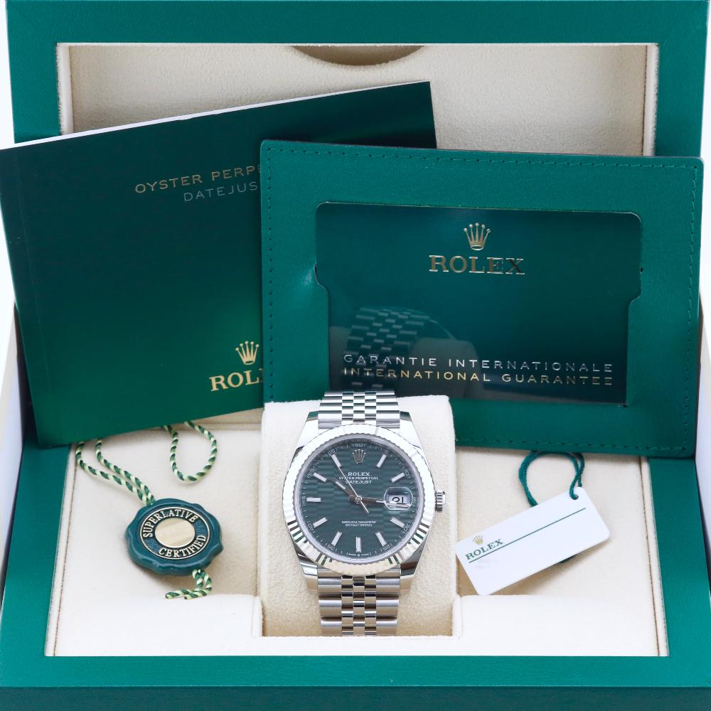Rolex Datejust 41 Green Motif Dial 126334 Year: 2023