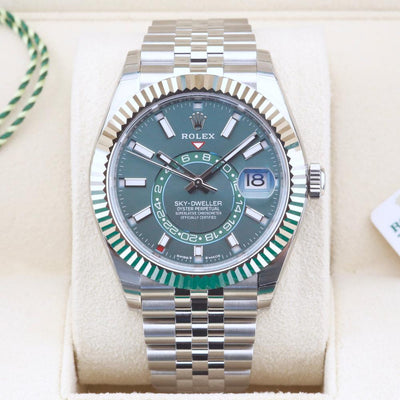 Rolex Sky-Dweller Green Dial 336934 Full Stickers Year: 2024