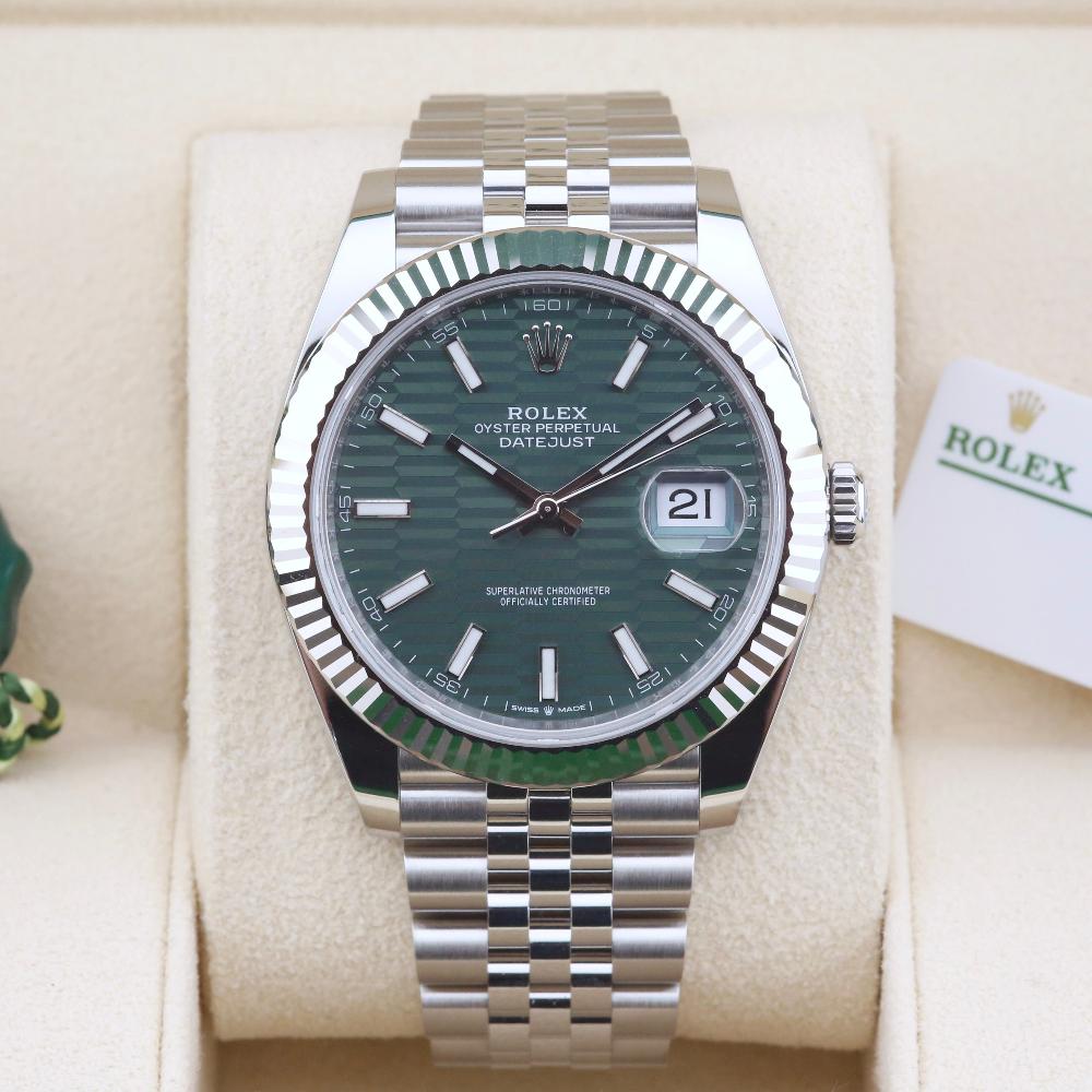 Rolex Datejust 41 Green Motif Dial 126334 Year: 2023